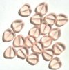 20 10mm Flat Cut Window Heart Beads Rose